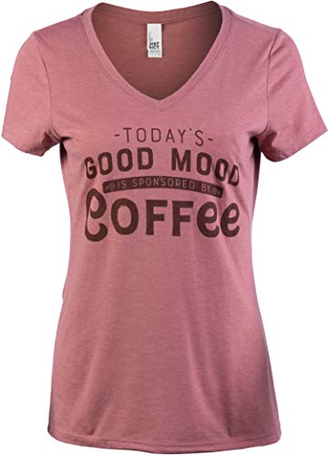 Todays Mood Coffee | Funny Cute Ladies V-neck T-shirt