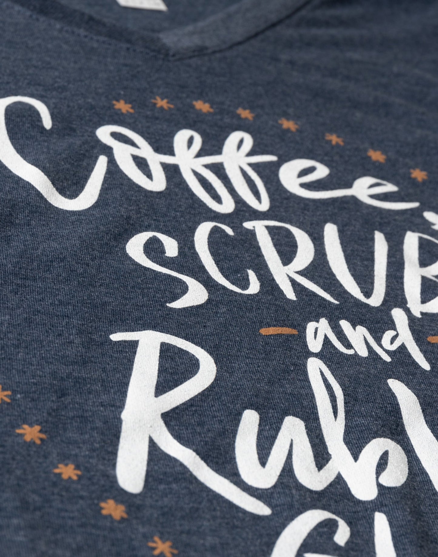 Coffee, Scrubs, Rubber Gloves | Funny Doctor Nurse Cute V-neck T-shirt for Women