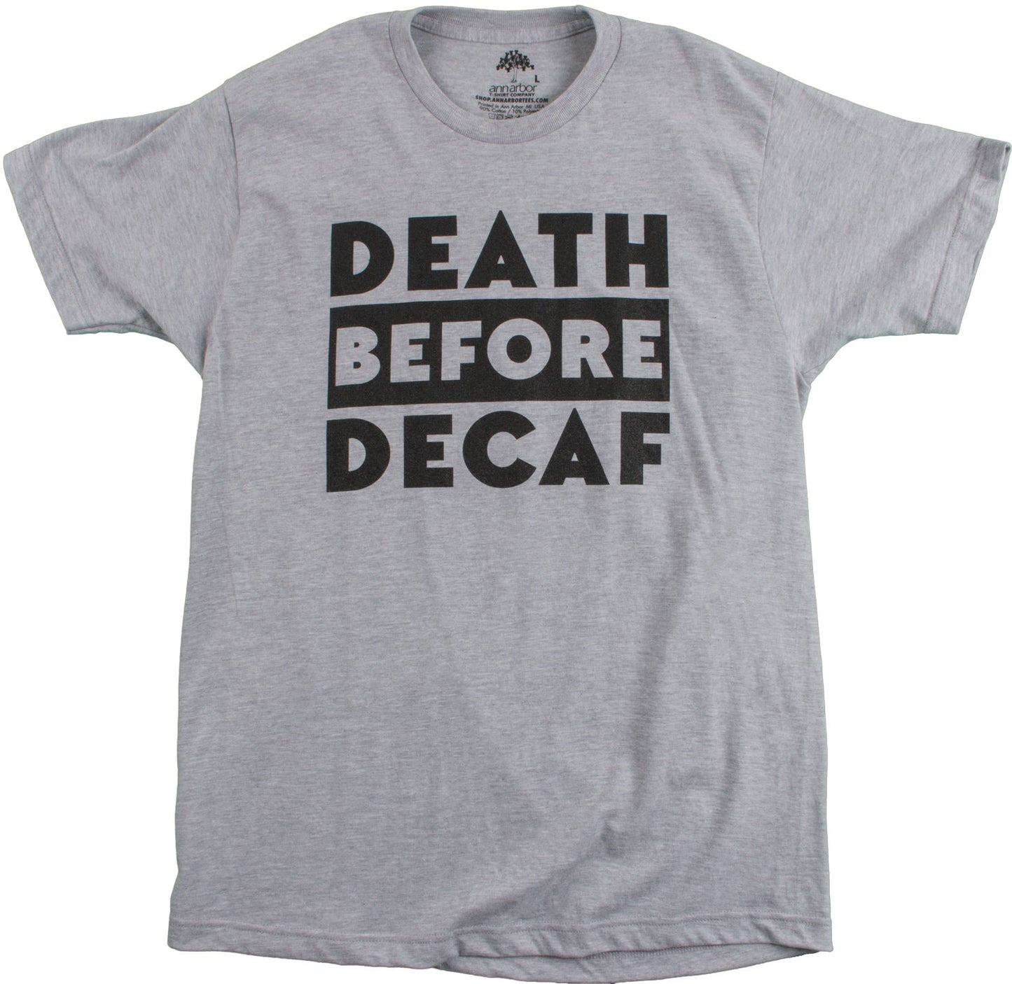 Death Before Decaf | Funny Coffee Shop Barista Caffeine Espresso Fan T-shirt