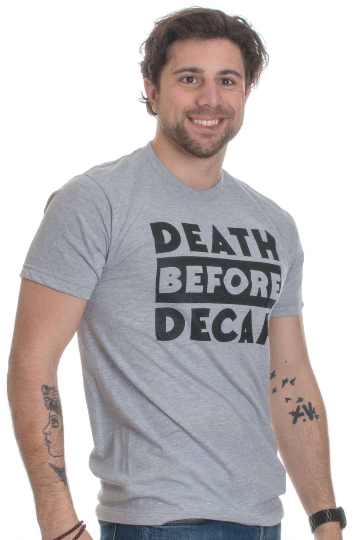 Death Before Decaf | Funny Coffee Shop Barista Caffeine Espresso Fan T-shirt